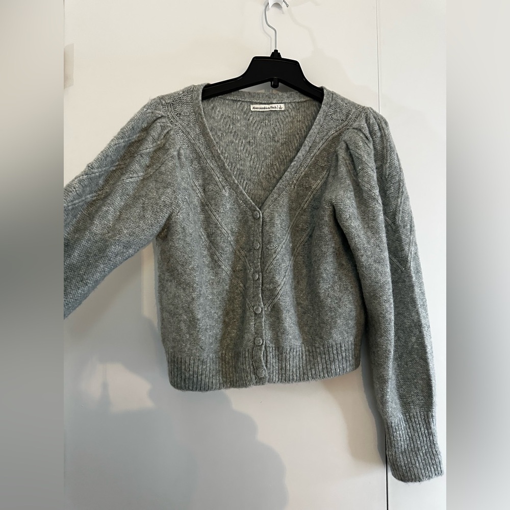 Abercrombie & Fitch Gray Cardigan